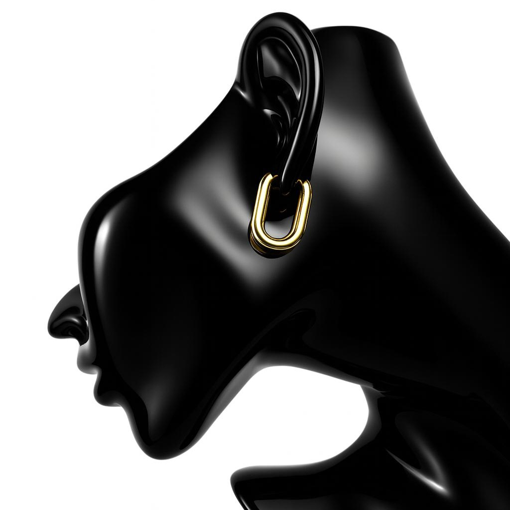 BECHTGOLD "Glem" Goldplattierte Edelstahl Creolen